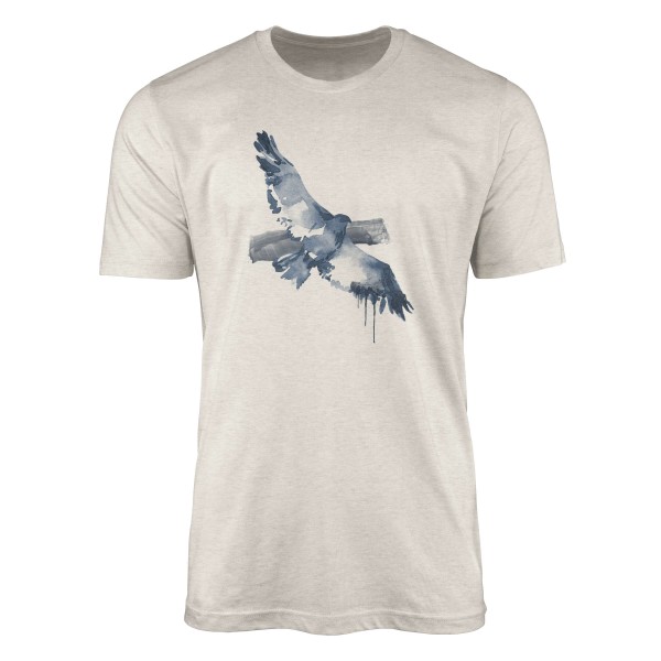 Herren Shirt Organic T-Shirt Aquarell Motiv Taube Bio-Baumwolle Ökomode Nachhaltig Farbe
