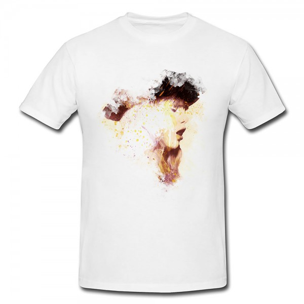 Suki Waterhouse Premium Herren und Damen T-Shirt Motiv aus Paul Sinus Aquarell