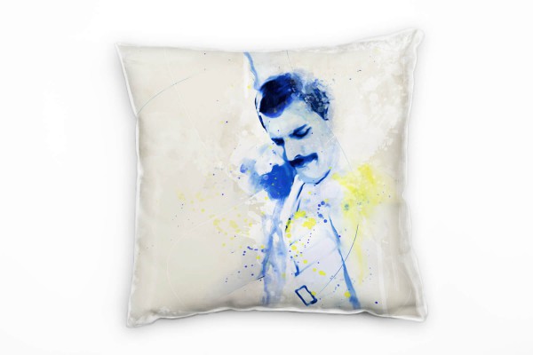 Freddie Mercury VI Deko Kissen Bezug 40x40cm für Couch Sofa Lounge Zierkissen