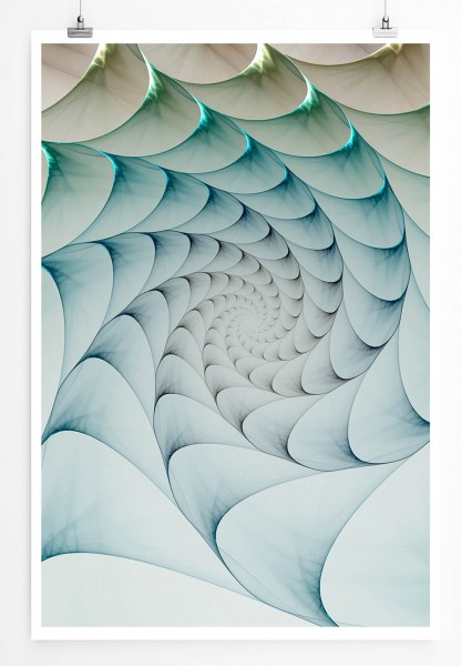 60x90cm Digitale Grafik Poster Fibonacci Schuppen