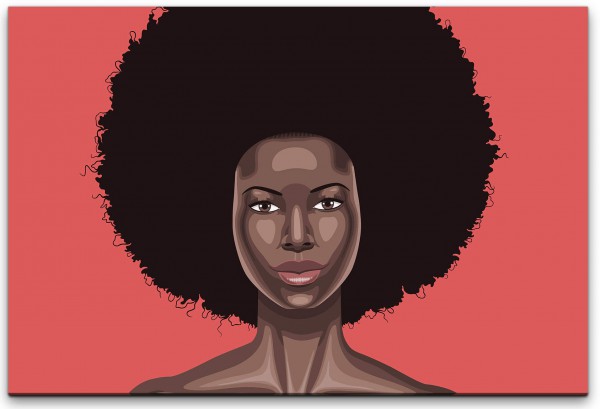 schwarze Frau Wandbild in verschiedenen Größen