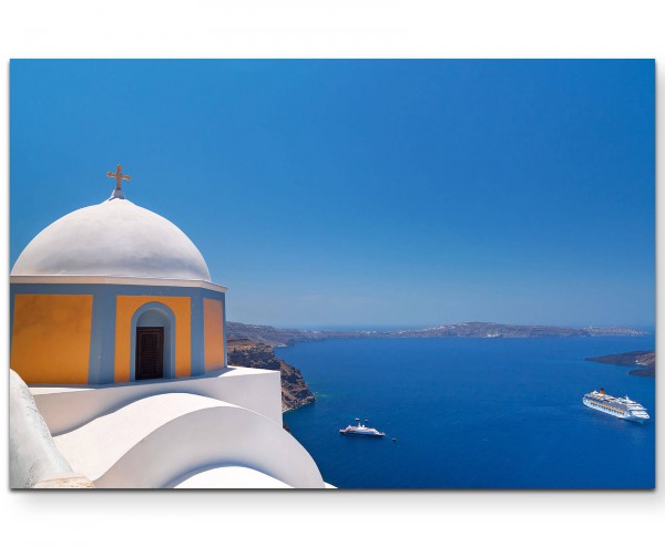 Fotografie  Kirche auf Santorini - Leinwandbild