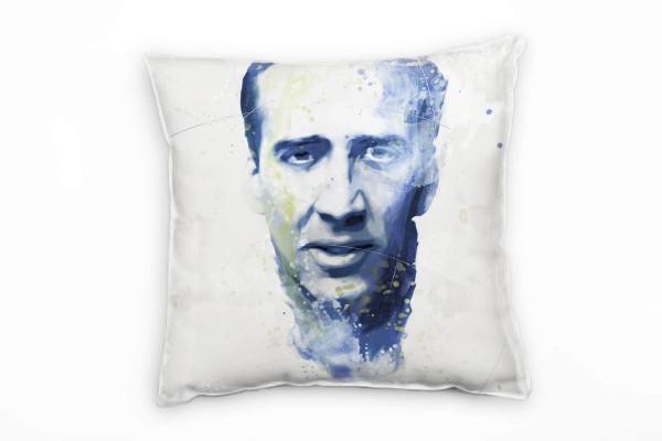 Nicolas Cage Deko Kissen Bezug 40x40cm für Couch Sofa Lounge Zierkissen