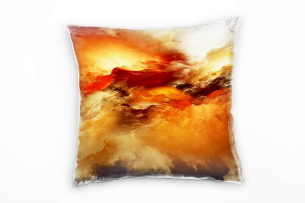 Natur, Himmel, orange, rot, grau Deko Kissen 40x40cm für Couch Sofa Lounge Zierkissen