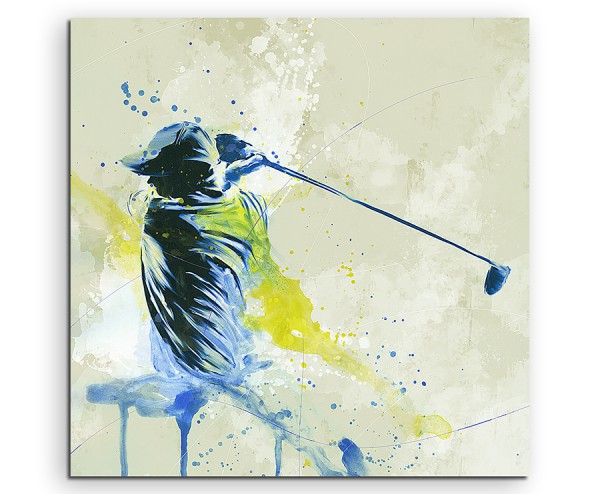 Golf 60x60cm SPORTBILDER Paul Sinus Art Splash Art Wandbild Aquarell Art