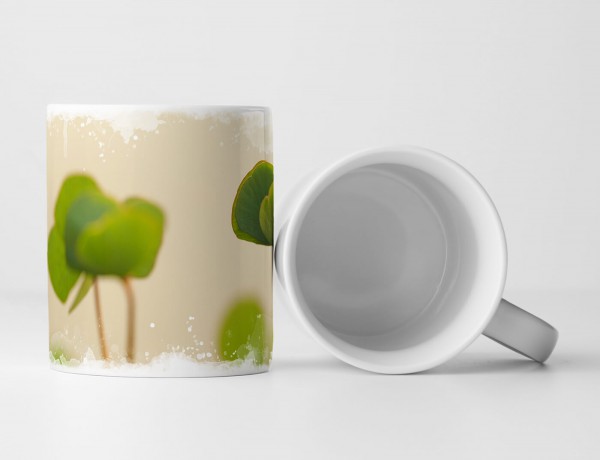 Tasse Geschenk Naturfotografie – Grüner Klee