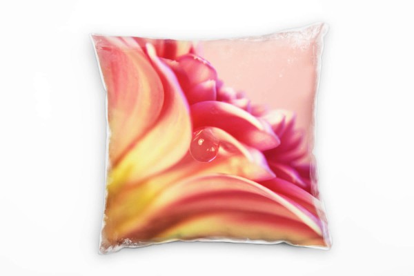 Macro, Blumen, rosa, Blütenblätter Deko Kissen 40x40cm für Couch Sofa Lounge Zierkissen