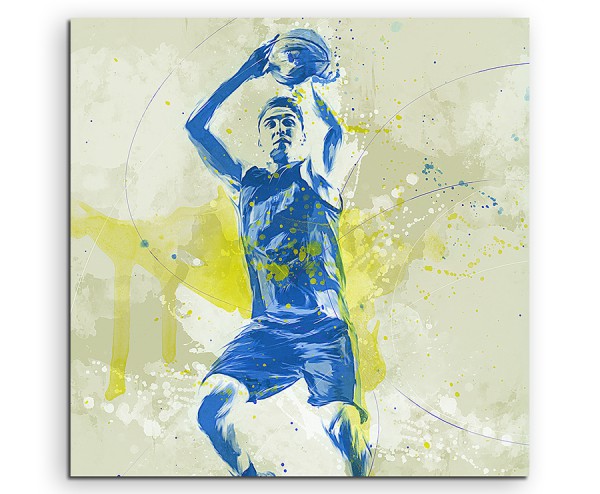 Basketball V 60x60cm SPORTBILDER Paul Sinus Art Splash Art Wandbild Aquarell Art