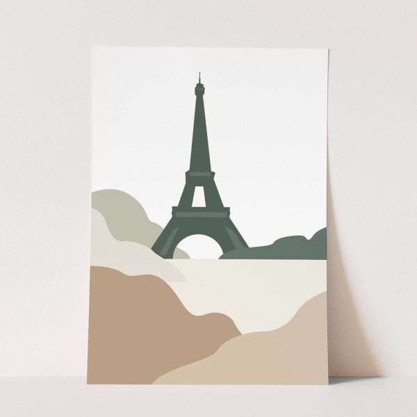 Paris Eiffelturm Illustration Minimal Dekorativ Modern