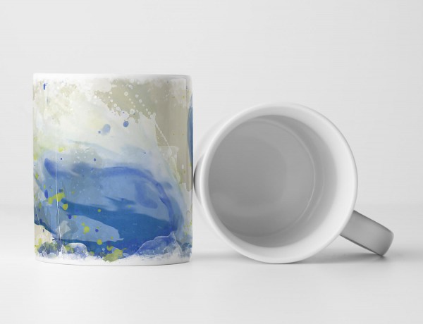Swan Aqua Tasse als Geschenk, Design Sinus Art