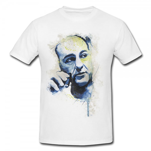 Tony Soprano I Premium Herren und Damen T-Shirt Motiv aus Paul Sinus Aquarell