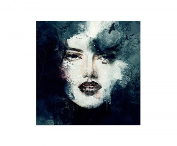 80x80cm Handmalerei Frau Gesicht abstrakt