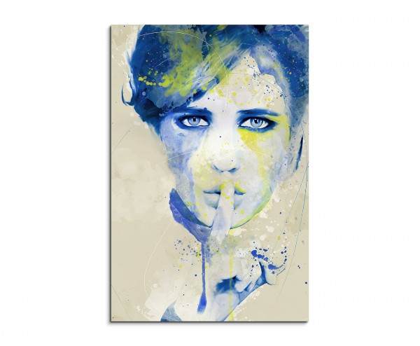 Eva Green I Aqua 90x60cm Wandbild Aquarell Art