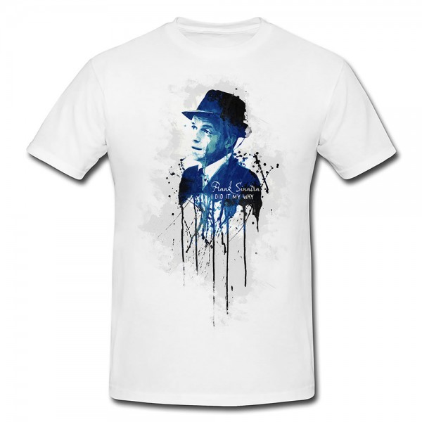 Frank Sinatra Premium Herren und Damen T-Shirt Motiv aus Paul Sinus Aquarell