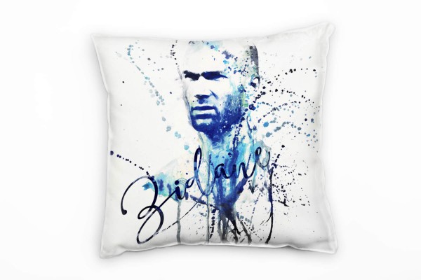 Zinedine Zidane III Deko Kissen Bezug 40x40cm für Couch Sofa Lounge Zierkissen