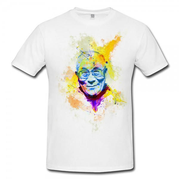 Dalai Lama Herren T- Shirt , Stylisch aus Paul Sinus Aquarell Color