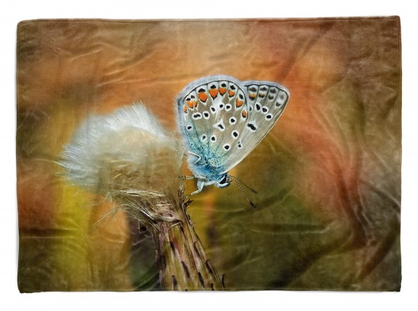 Handtuch Strandhandtuch Saunatuch Kuscheldecke mit Tiermotiv Schmetterling Naha