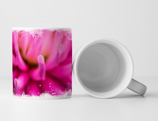 Tasse Geschenk Naturfotografie – pinke Blume