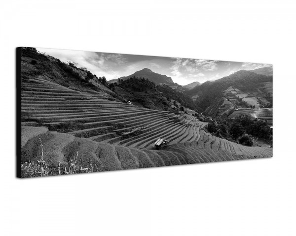 150x50cm Vietnam Reisfelder Terrassen Berge Wald
