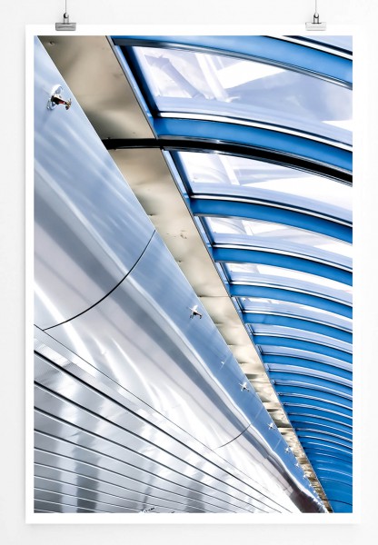 60x90cm Architekturfotografie Poster Stahl und Glas