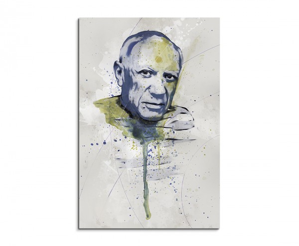 Pablo Picasso Splash 90x60cm Kunstbild als Aquarell auf Leinwand