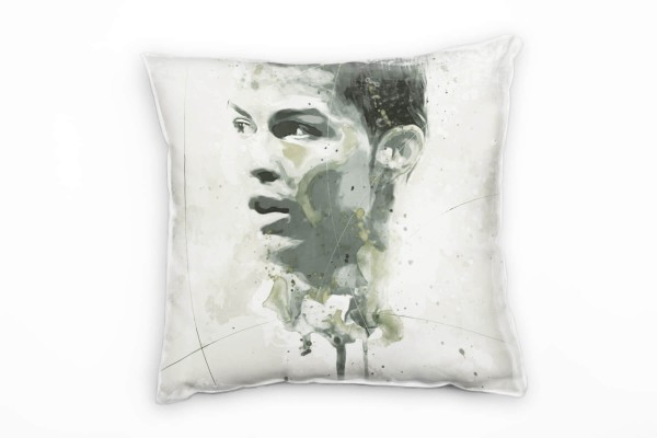 Cristiano Ronaldo I Deko Kissen Bezug 40x40cm für Couch Sofa Lounge Zierkissen