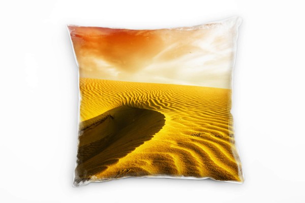 Wüste, orange, rot, Düne Deko Kissen 40x40cm für Couch Sofa Lounge Zierkissen