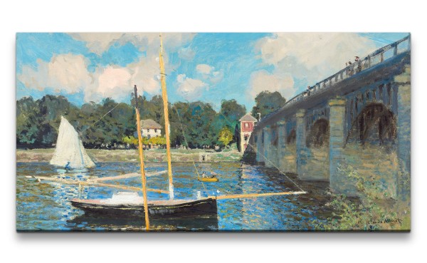 Remaster 120x60cm Claude Monet Impressionismus weltberühmtes Wandbild The Bridge at Argenteuil
