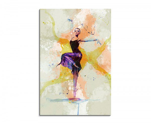 Ballett IV 90x60cm Aquarell Art Leinwandbild