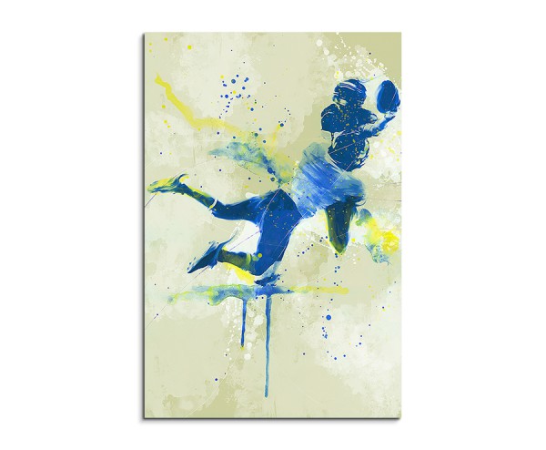 American Football I 90x60cm SPORTBILDER Paul Sinus Art Splash Art Wandbild Aquarell Art