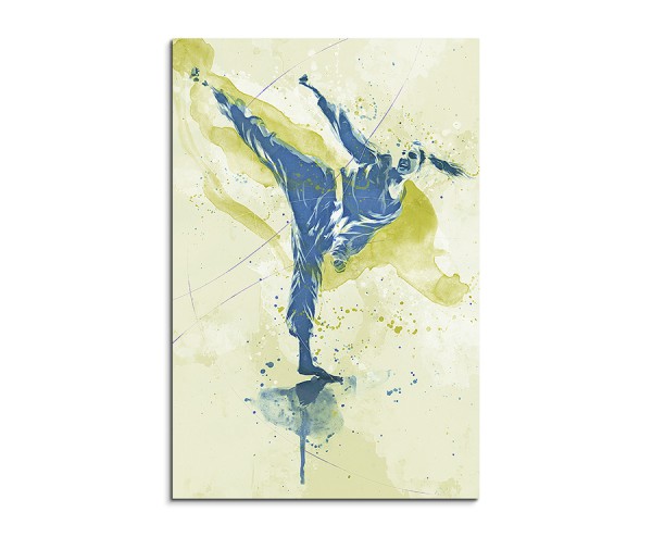 Karate IV 90x60cm SPORTBILDER Paul Sinus Art Splash Art Wandbild Aquarell Art