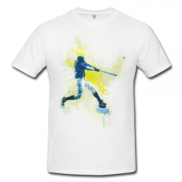 Baseball III Premium Herren und Damen T-Shirt Motiv aus Paul Sinus Aquarell