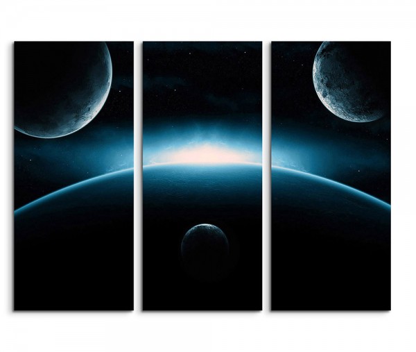 Blue Planets Harmony Fantasy Art 3x90x40cm