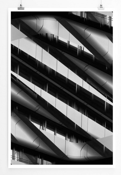 60x90cm Poster Architektur Fotografie  Bürogebäude von Innen