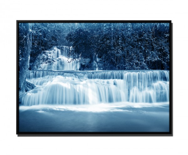 105x75cm Leinwandbild Petrol Hui Mae Khamin Wasserfall Thiland
