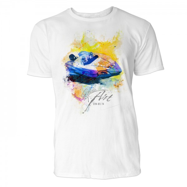 Speedboot Sinus Art ® T-Shirt Crewneck Tee with Frontartwork
