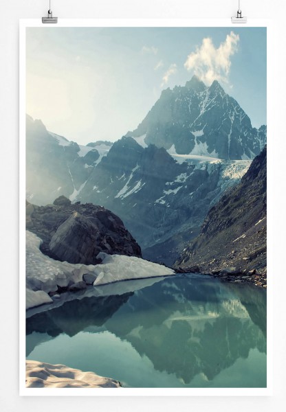 60x90cm Landschaftsfotografie Poster See im Hochgebirge