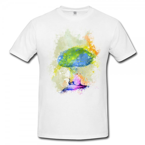 Pilz Herren T- Shirt , Stylisch aus Paul Sinus Aquarell Color