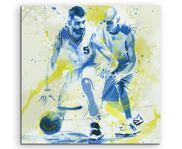 Basketball I 60x60cm SPORTBILDER Paul Sinus Art Splash Art Wandbild Aquarell Art
