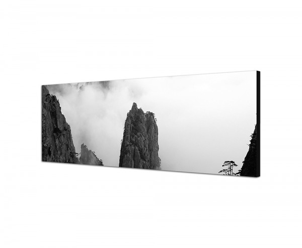150x50cm China Huang Berg Nebel Wolken