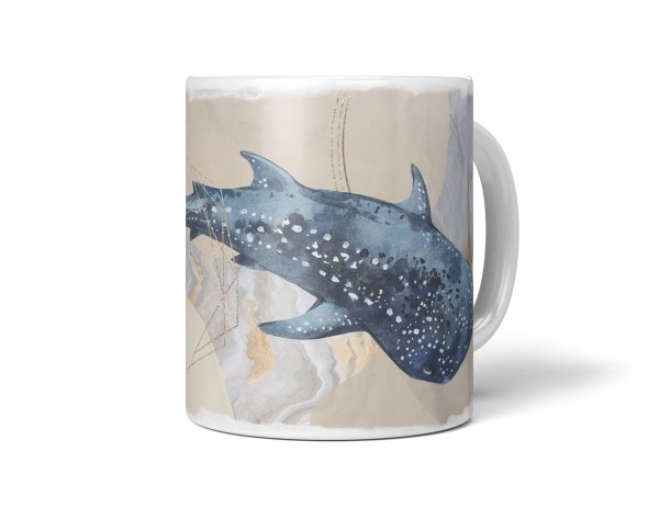 Dekorative Tasse mit schönem Motiv Walhai Hai Pastelltöne Kunstvoll schönem Design