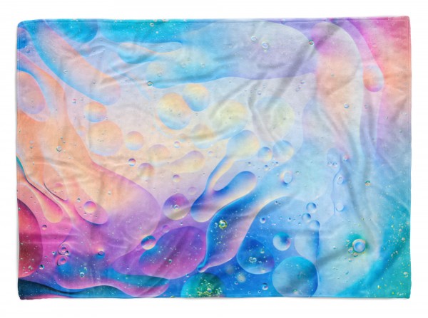 Handtuch Strandhandtuch Saunatuch Kuscheldecke mit Fotomotiv Wasserblasen Nahaufnahme Kun