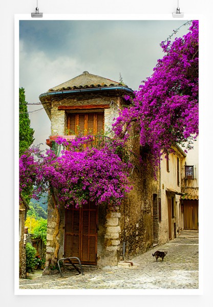 90x60cm Poster Idyllisches Dorf in der Provence Frankreich