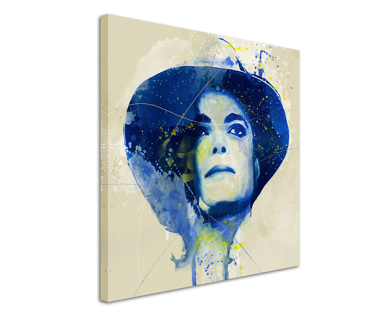 Michael Jackson III Aqua 60x60cm Wandbild Aquarell Art 