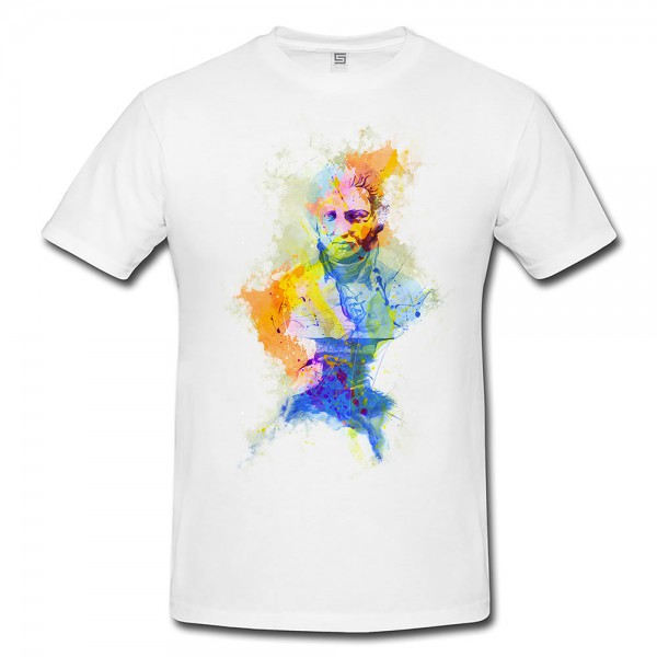 Mozart Herren T- Shirt , Stylisch aus Paul Sinus Aquarell Color
