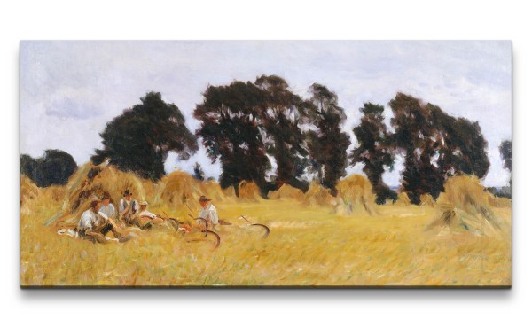 Remaster 120x60cm John Singer Sargent weltberühmtes Gemälde zeitlose Kunst Reapers Resting in a Whea