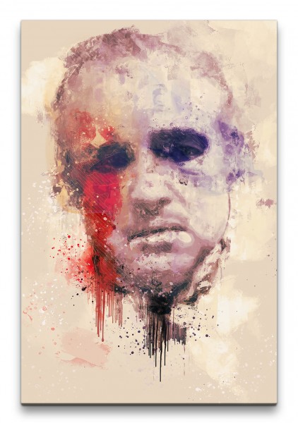 Marlon Brando Der Pate Porträt Abstrakt Kunst Kult Mafiaboss 60x90cm Leinwandbild