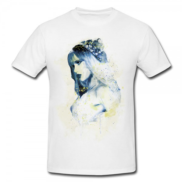 Suki Waterhouse III Premium Herren und Damen T-Shirt Motiv aus Paul Sinus Aquarell