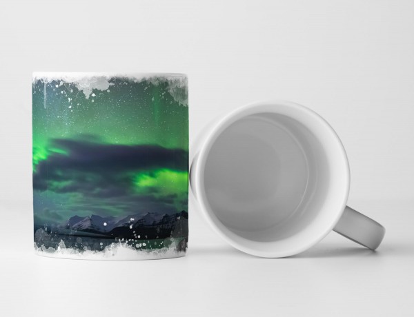 Tasse Geschenk Nordlichter – Fotografie Himmel über Island