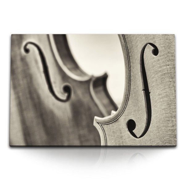 120x80cm Wandbild auf Leinwand Geige Violine Kunstvoll Musik Streichinstrument